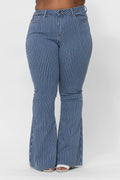 HI-WAIST SUPER FLARE PIN STRIPE  - PLUS, Judy Blue