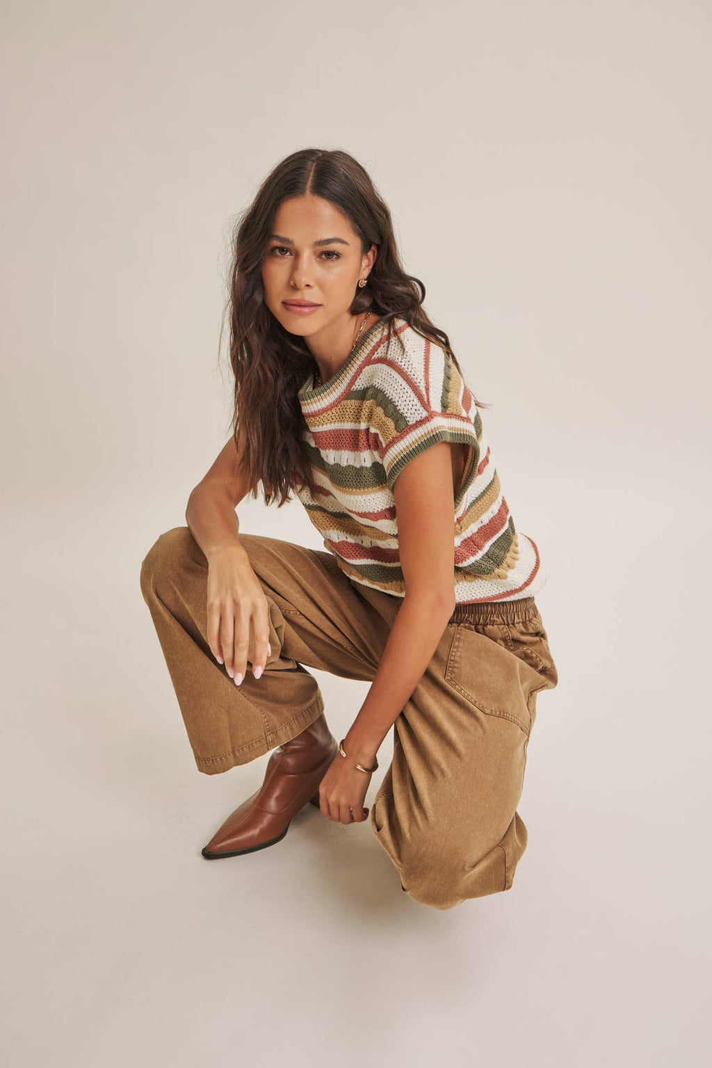 SEASONLESS TRANSITIONAL TEXTURED STRIPE SWEATER VEST