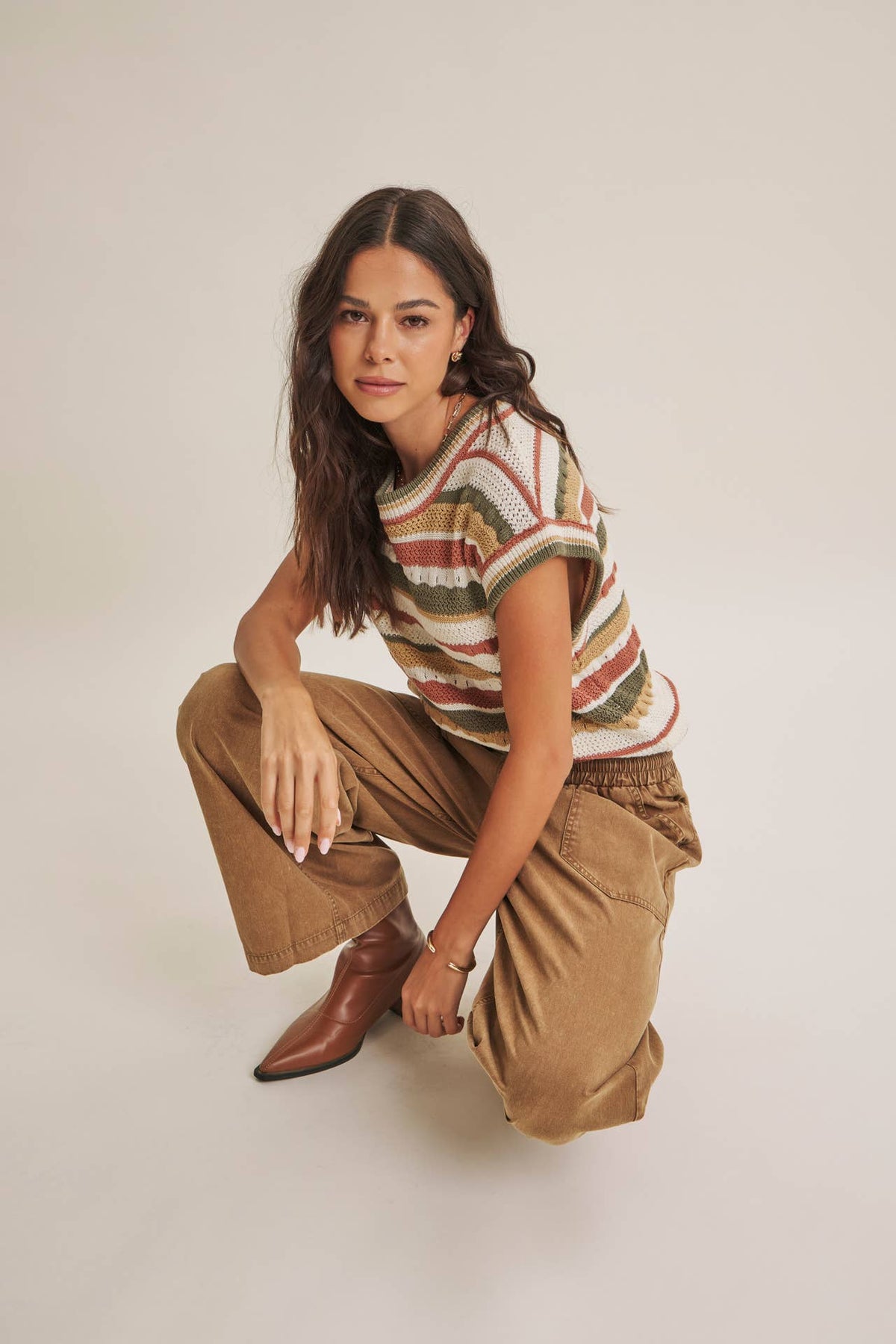 SEASONLESS TRANSITIONAL TEXTURED STRIPE SWEATER VEST