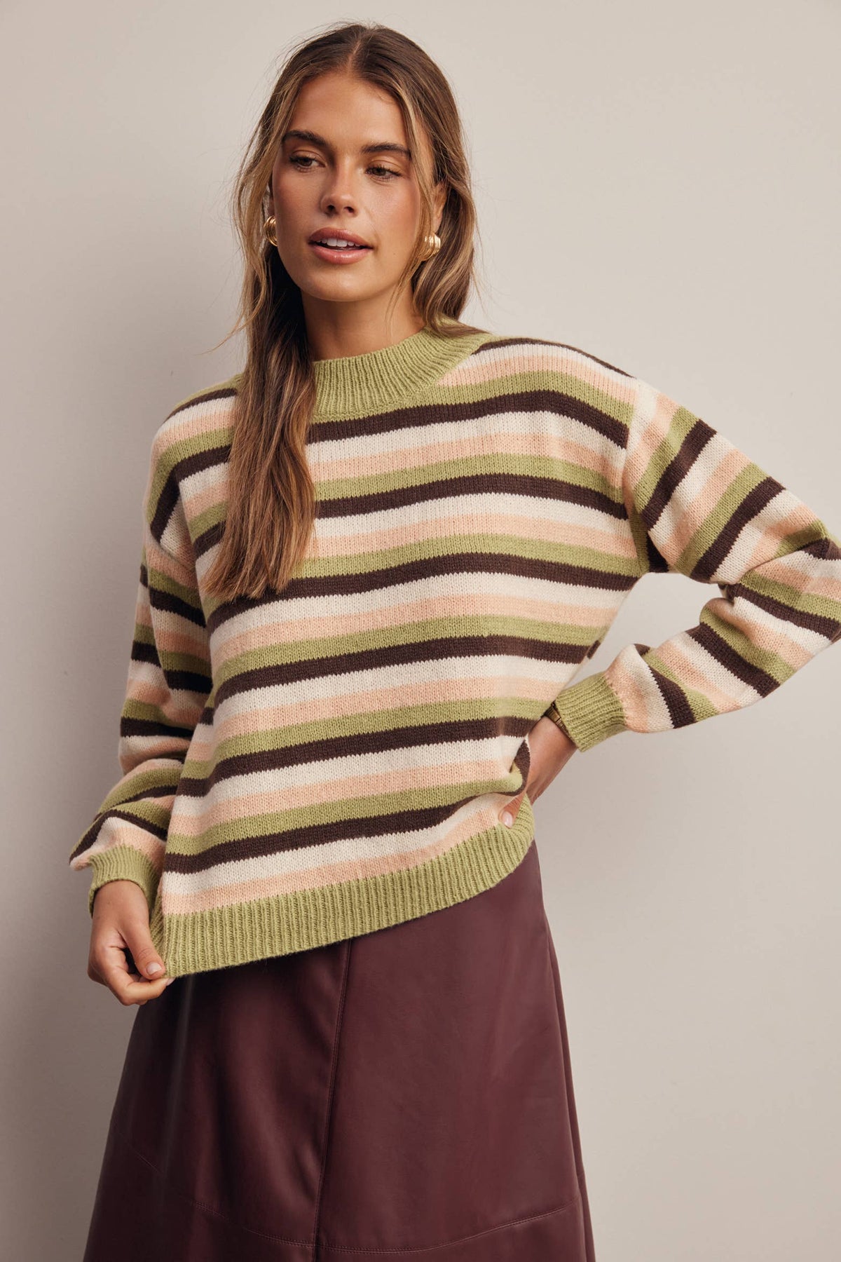 Multi Stripe Knit Sweater