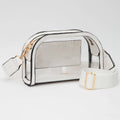 Faux Leather Transparent Crossbody Camera Bag