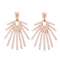 Pearl Sunburst Statement Drop Earrings