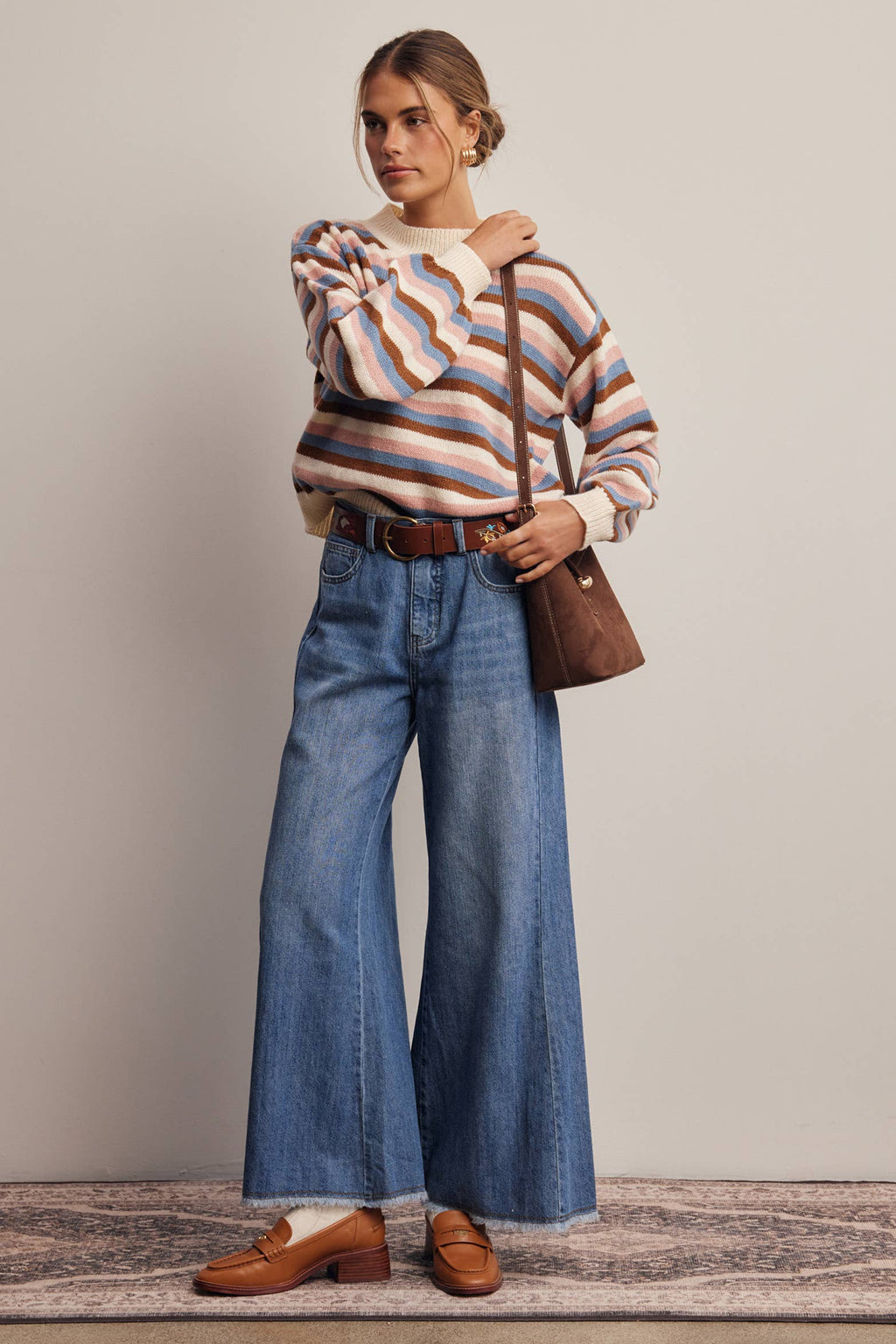 Multi Stripe Knit Sweater