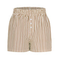 Elastic Waist Lounge Shorts Striped Boxer Shorts