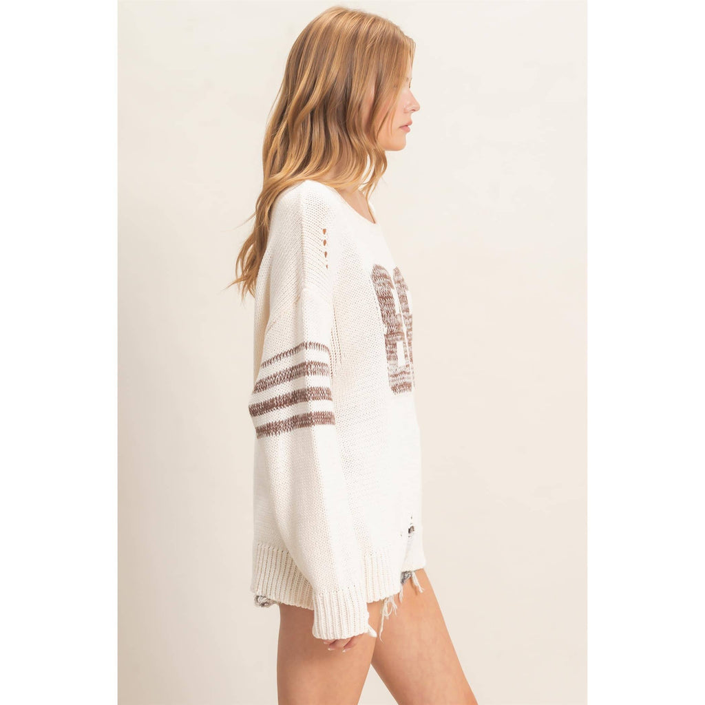 Oversized Number 88 Knit Sweater