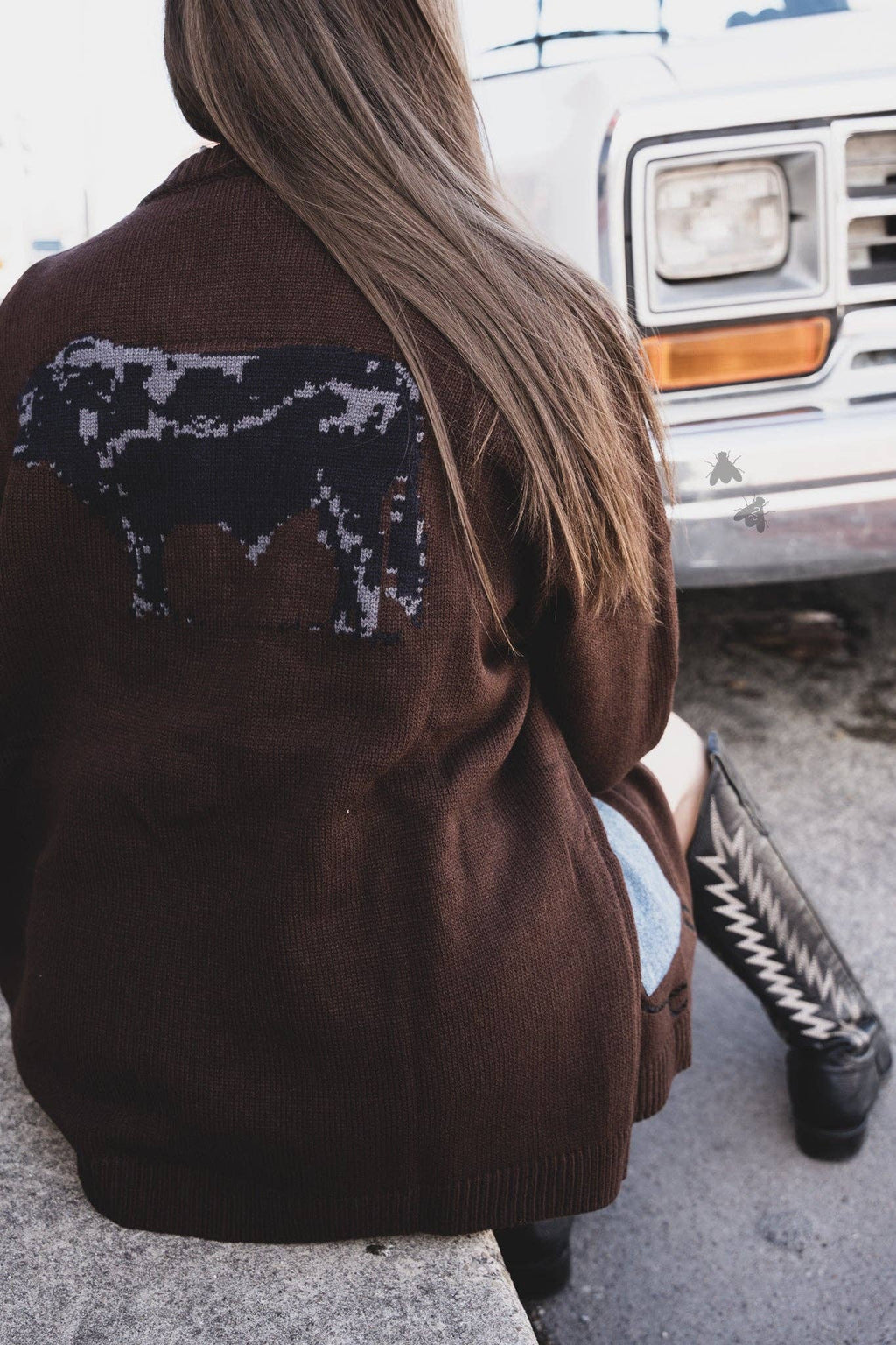 CATTLE BABE CARDI *ANGUS