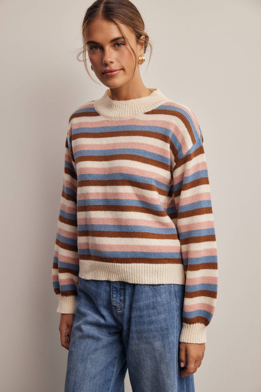 Multi Stripe Knit Sweater