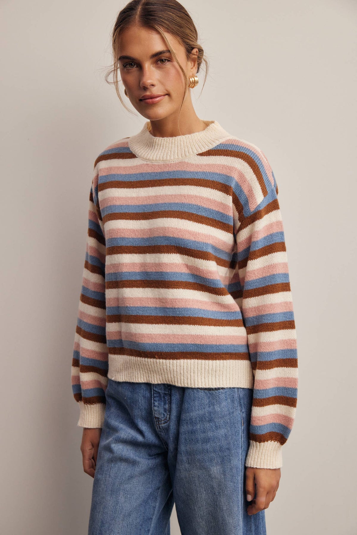 Multi Stripe Knit Sweater