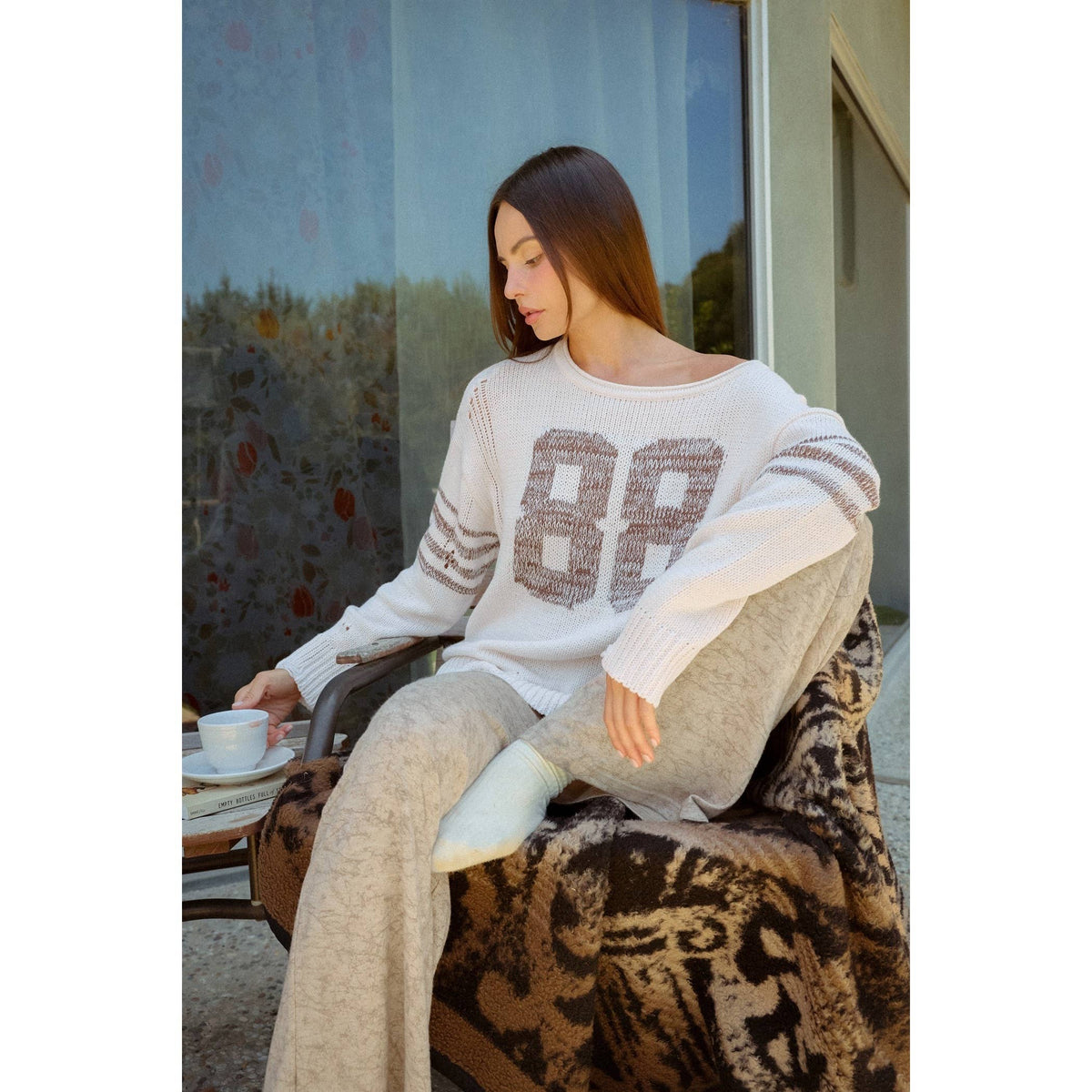 Oversized Number 88 Knit Sweater