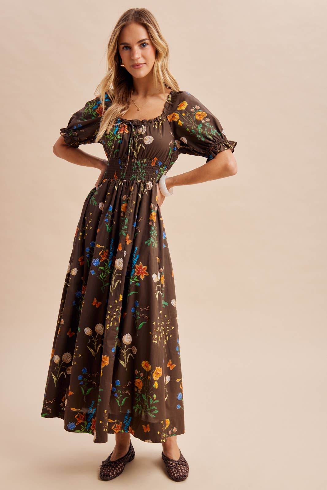 COTTON FLORAL MAXI
