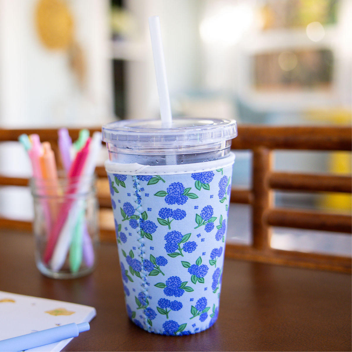 Blue Hydrangeas | Reusable Coffee Sleeve