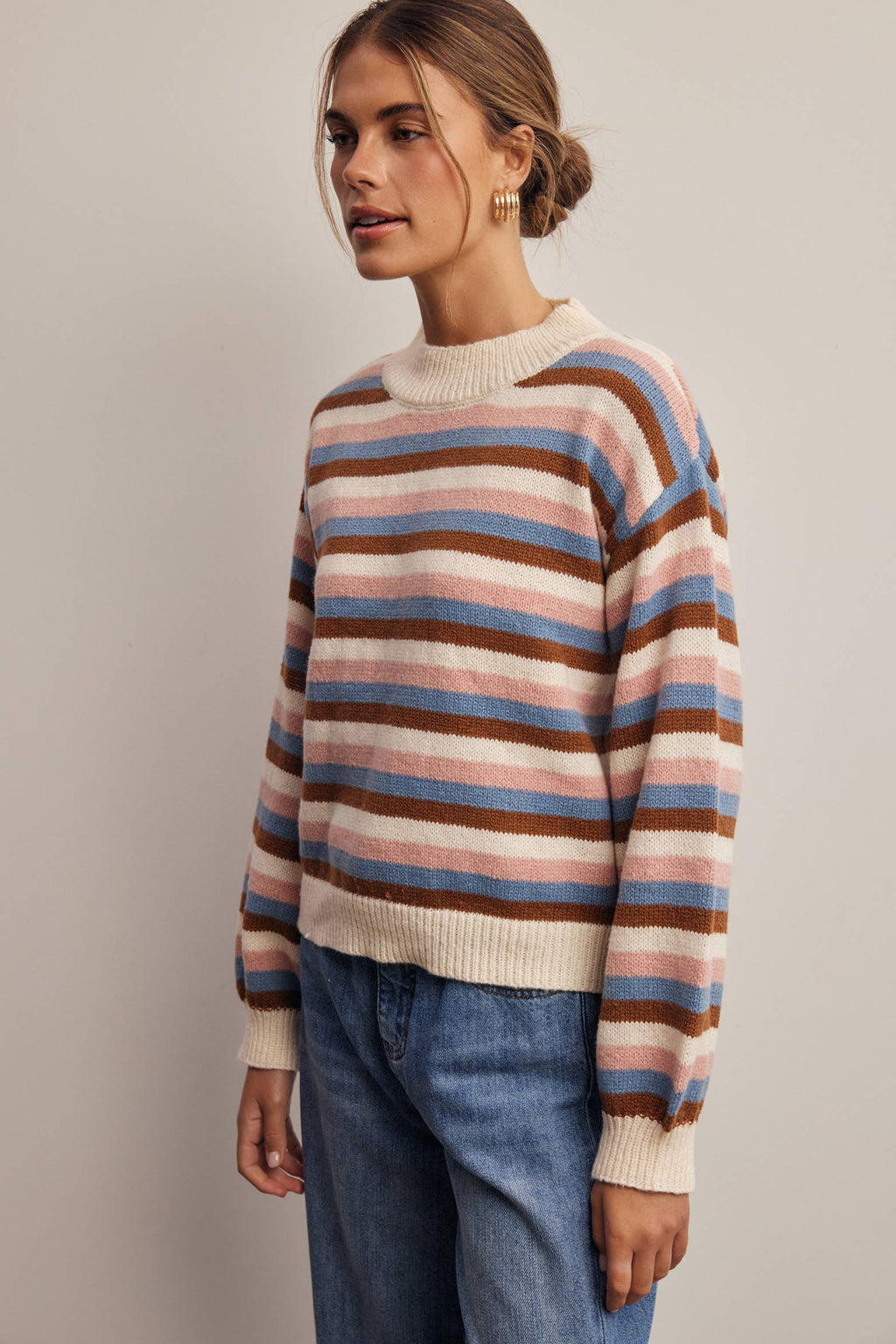 Multi Stripe Knit Sweater