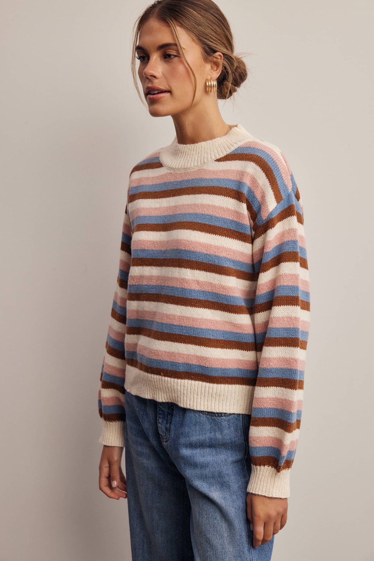 Multi Stripe Knit Sweater